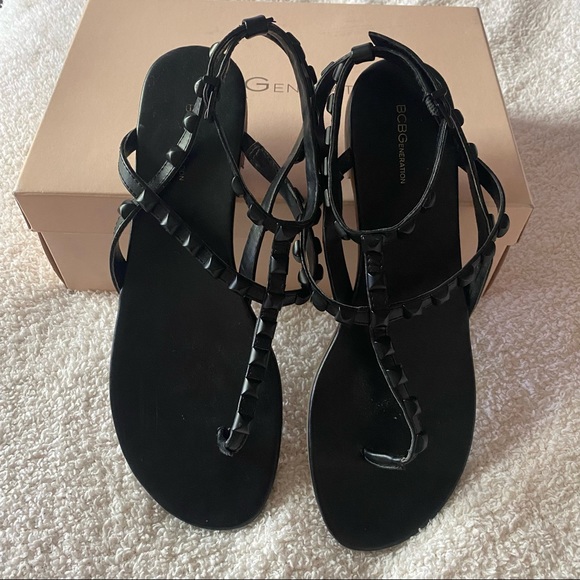 BCBGeneration Glorina-x Flat Sandal in Black - Picture 1 of 7